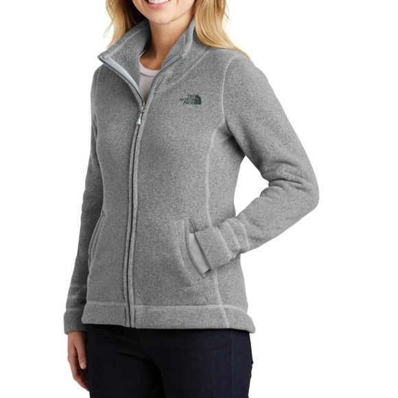 The North Face - Ladies Sweater Fleece Jacket gray medium size - Picture 1 of 5